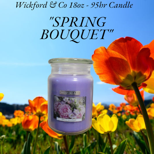 Luxury Scented Candle - (SPRING BOUQUET) - (By Wickford & Co)