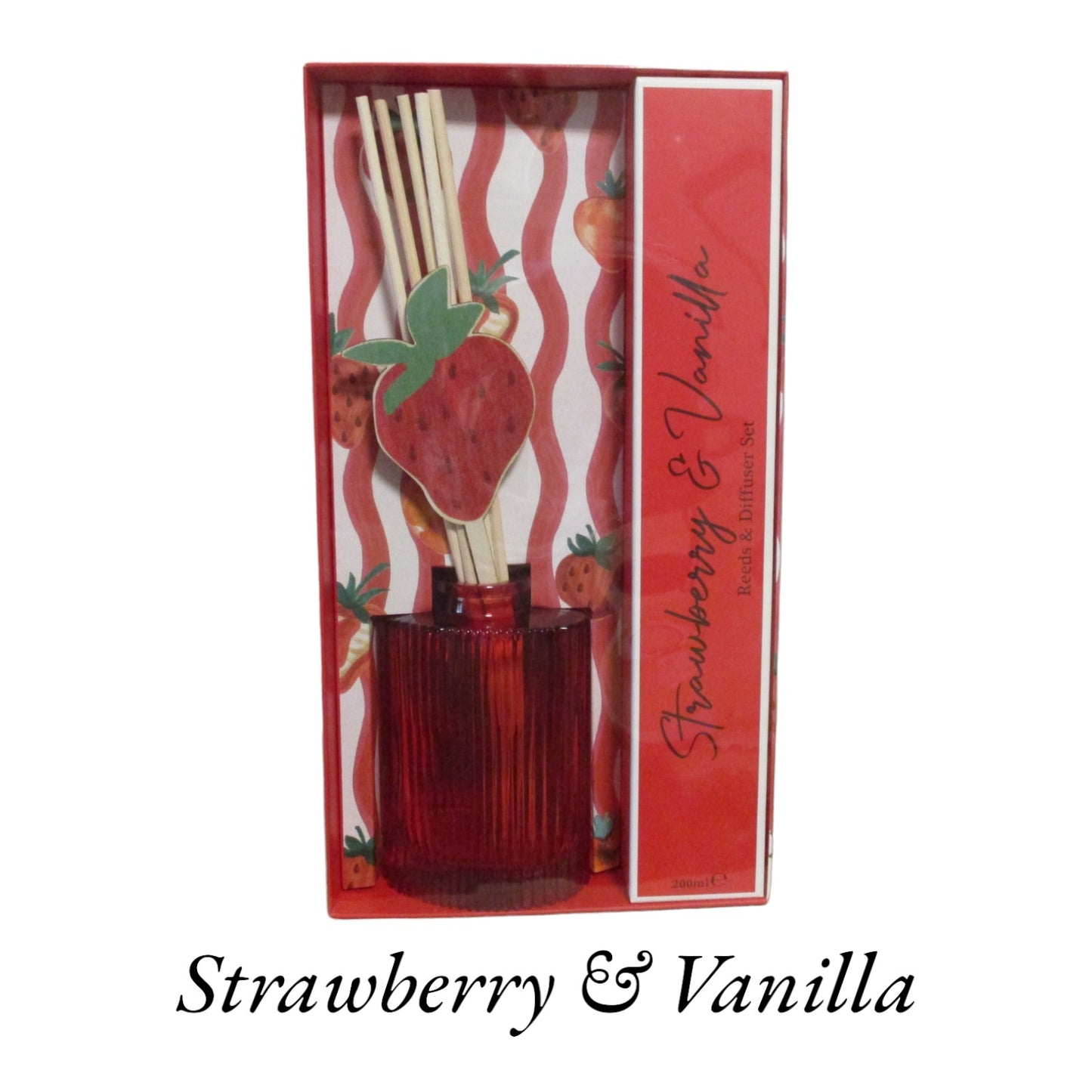 Diffuser XL - 200ml Strawberry & Vanilla - 16 weeks of fragrance
