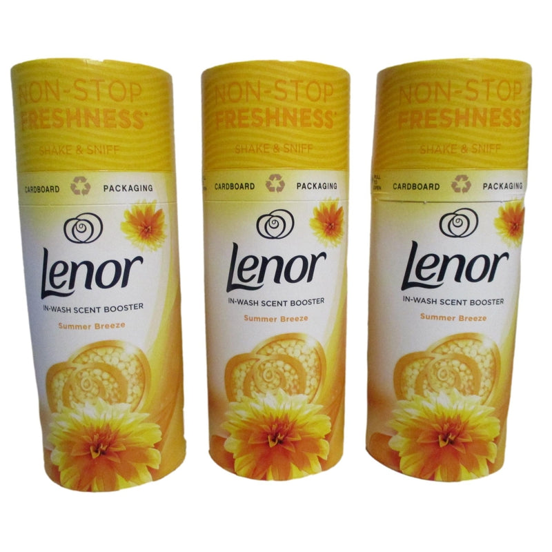 Lenor Beads In-Wash Scent Booster, 3 x 176g Pack's, (Summer Breeze)