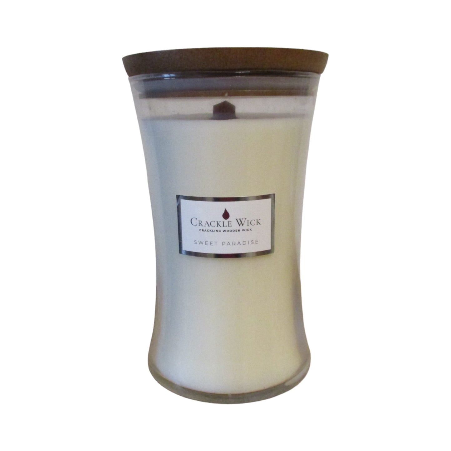 Crackle Wick - Sweet Paradise - Single Wick Candle Tall Hourglass 606g