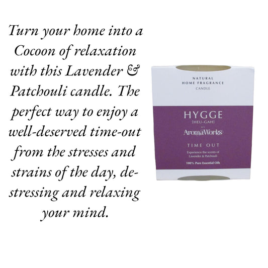 Aroma-Works Hygge “TIME OUT” Lavender & Patchouli , Candle 220g