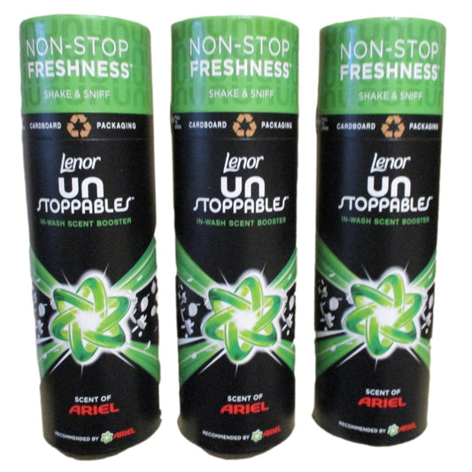 Lenor XL Un-Stoppables Beads In-Wash Scent Booster, 3 x 245g Pack's, (ARIEL)