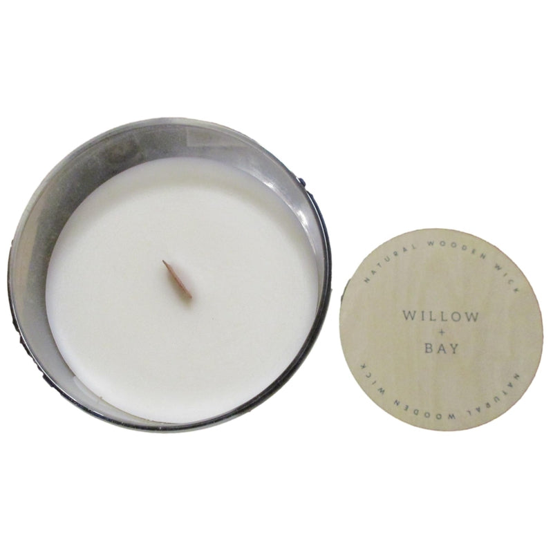 Willow Bay Crackling Wick Candle - Vanilla Amberwood - 570g (80hrs Burn Time)