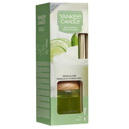Yankee Candle Reed Diffuser, Vanilla Lime, 120 ml, Up to 10 Weeks of Fragrance