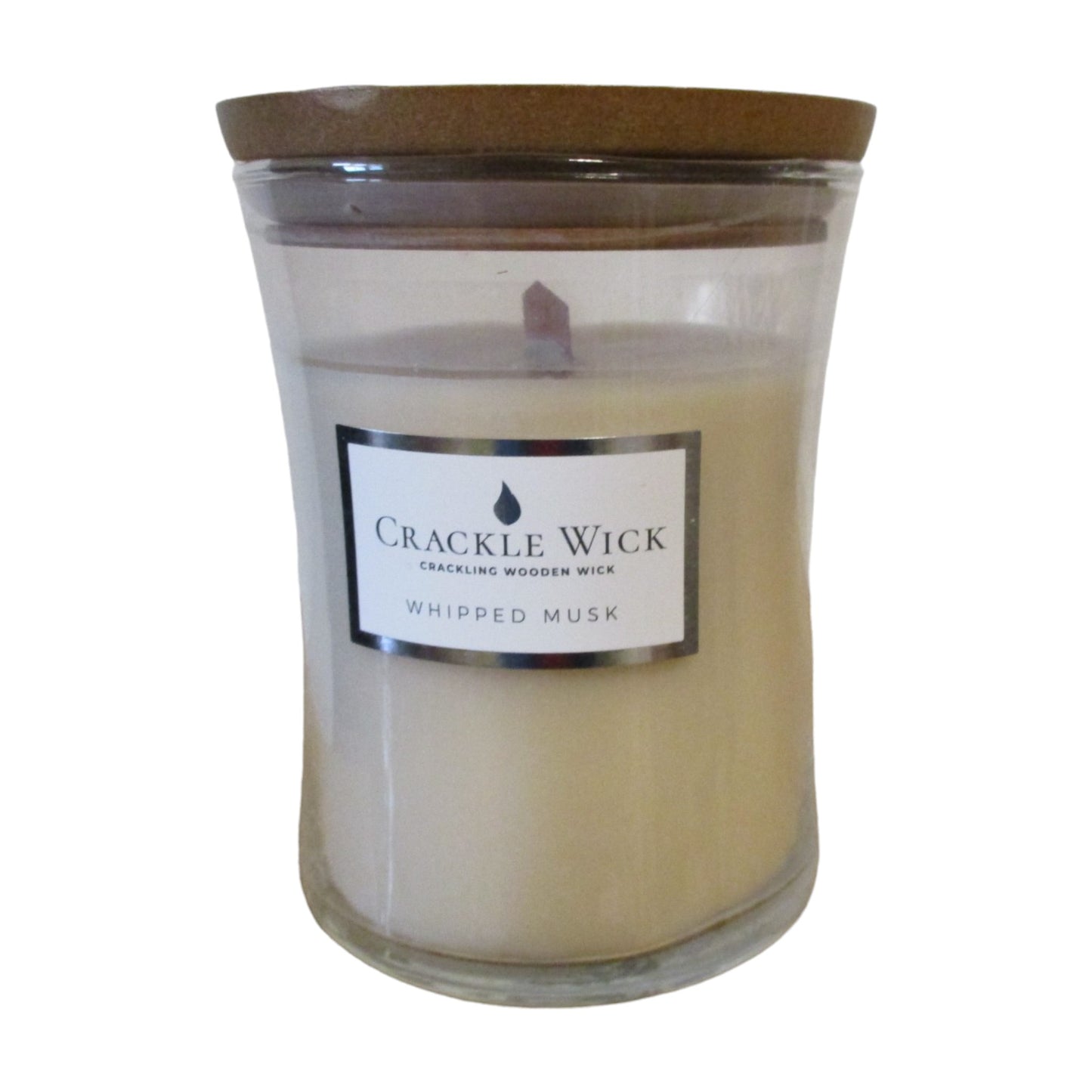 Crackle Wick - Whipped Musk - Single Wick Candle Medium Hourglass 310g