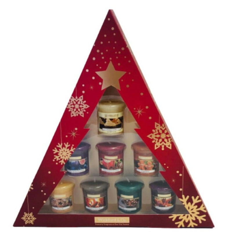 Wickford & Co Votive Candle Selection Of 8 Fragrance Christmas Candles Gift Set