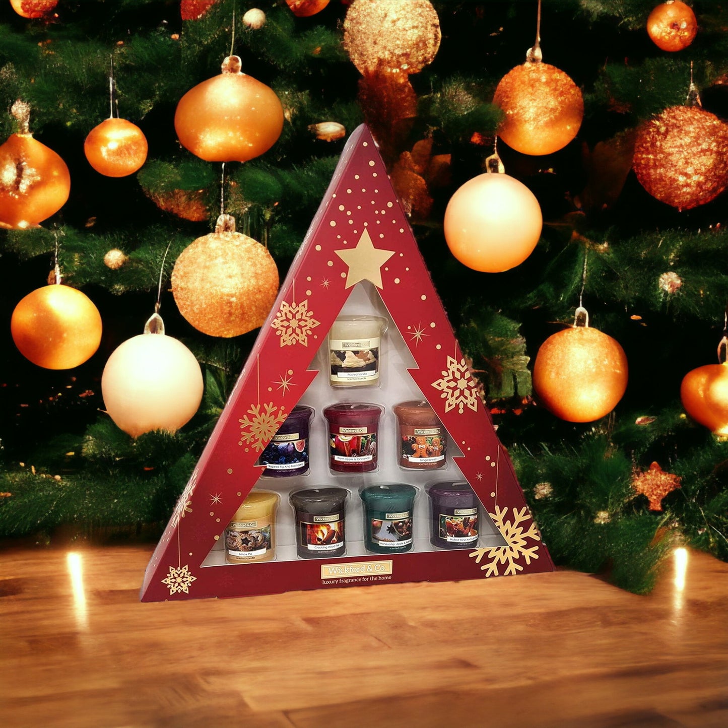 Wickford & Co Votive Candle Selection Of 8 Fragrance Christmas Candles Gift Set