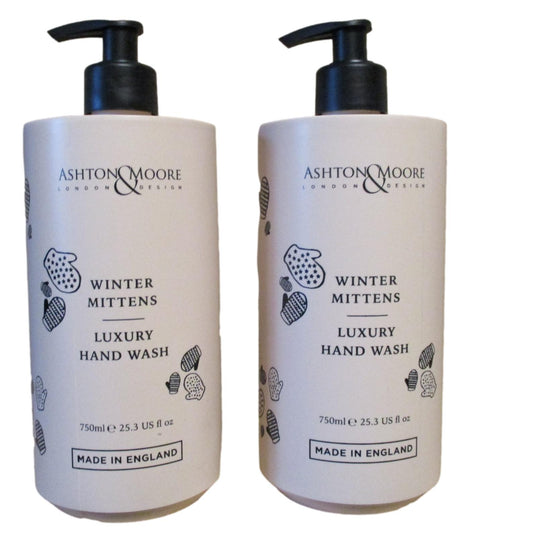 Ashton & Moore London Design - Winter Mittens  - Luxury Hand Wash 2 x 750ml Hand Wash