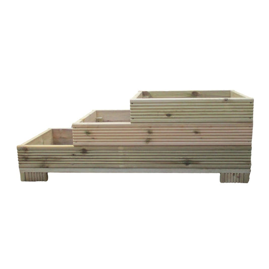 Standard 4ft Long - Decking Stepping Planter 18" Wide