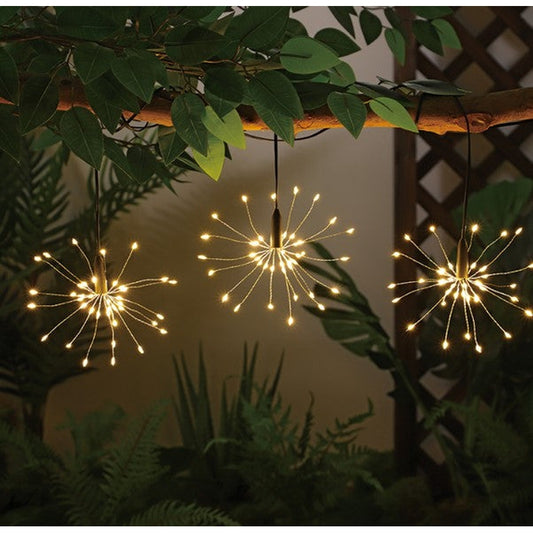 3 Hanging Starburst Solar Lights