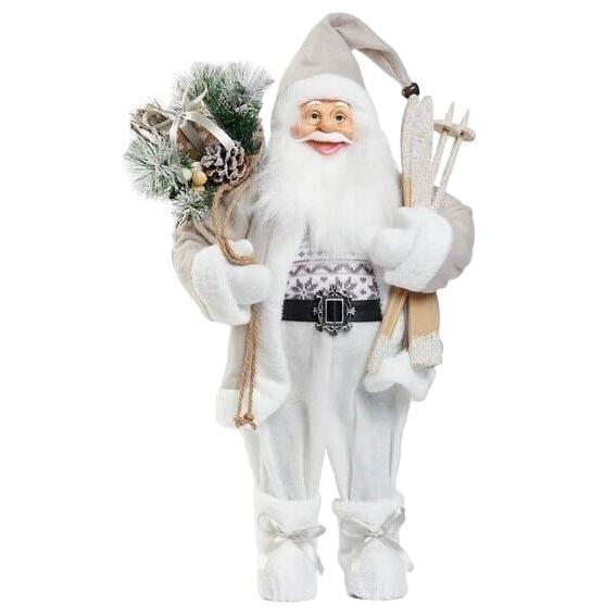 XL Santa Decoration Soft Plush Standing Figure- Xmas Statue 90cm