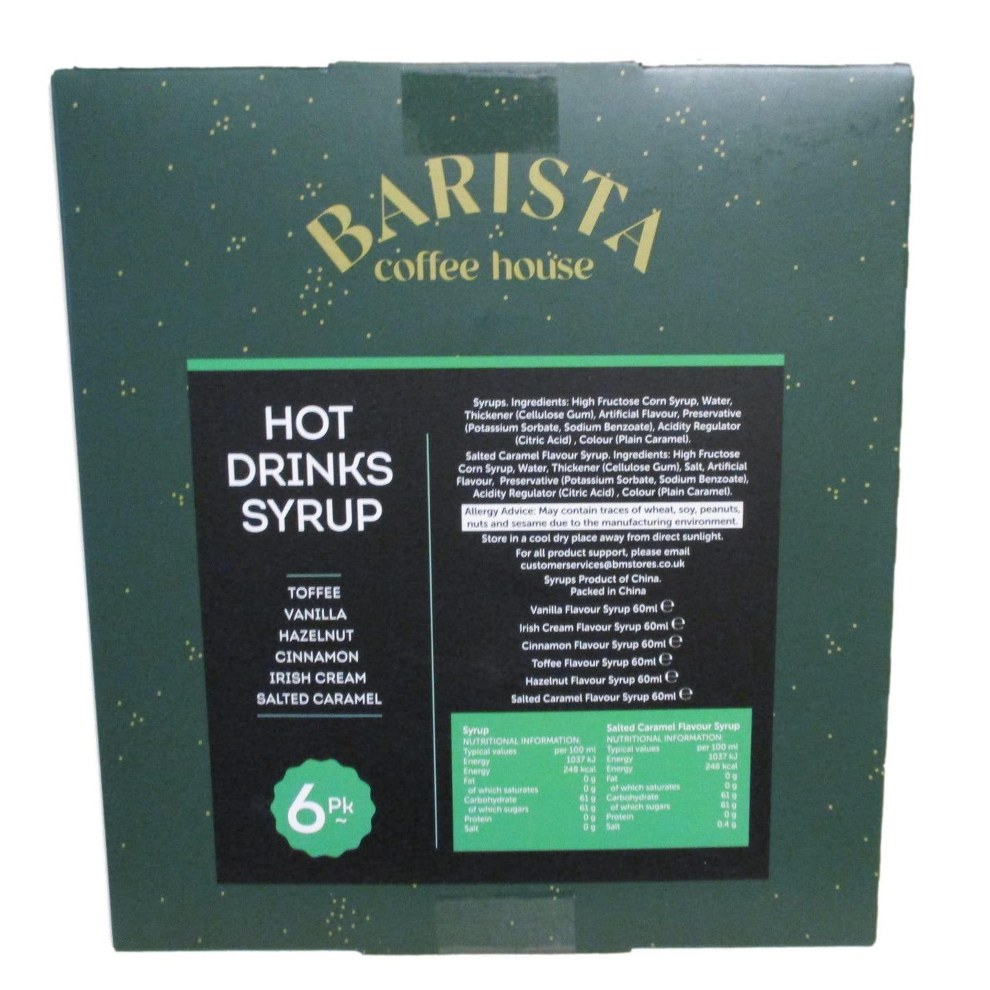 Barista Coffee Syrup Collection 6pk CJ Suppliers