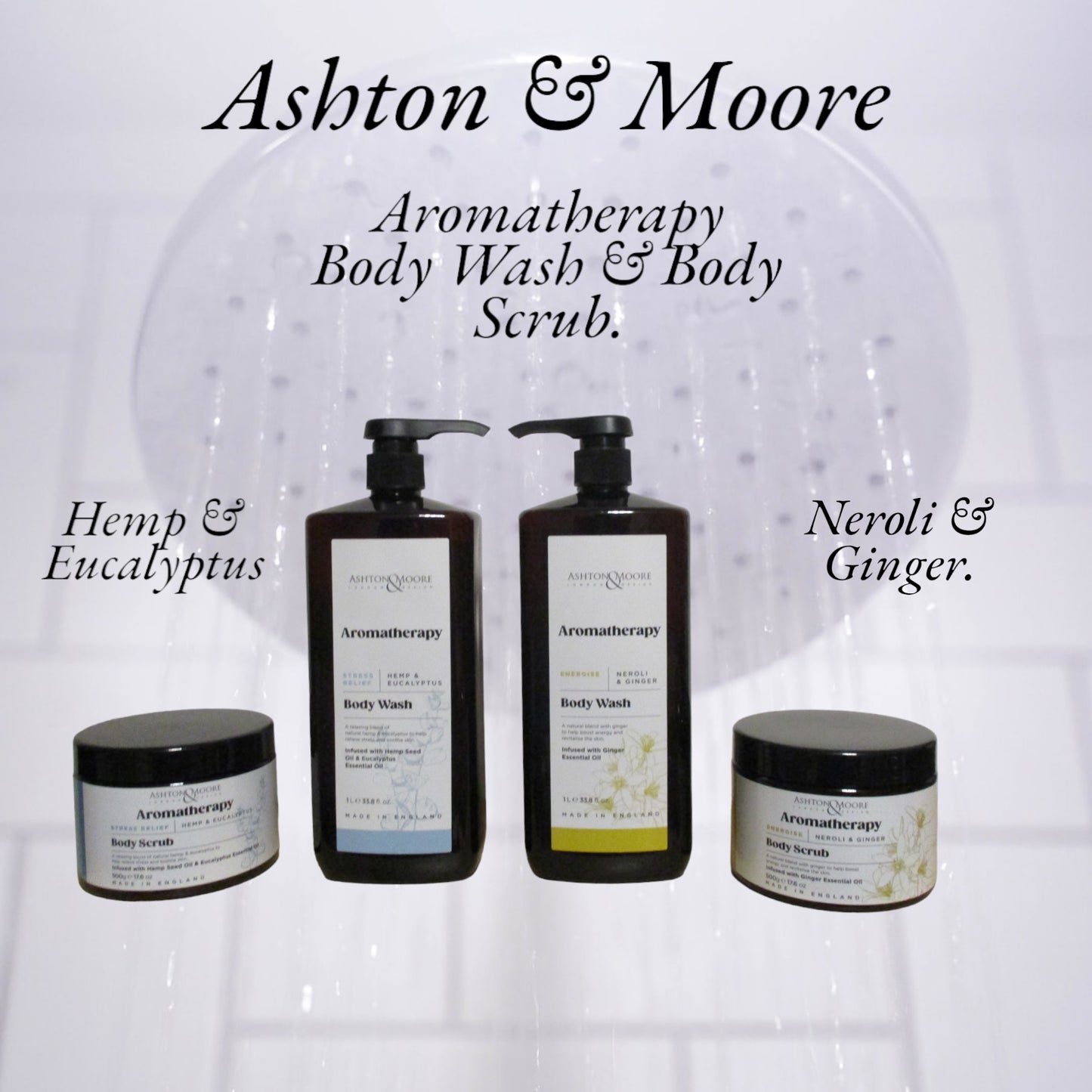 Ashton & Moore – Aromatherapy Body Wash & Body Scrub.Wash