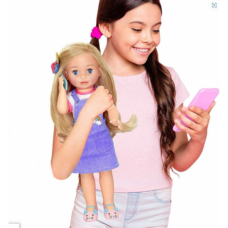 Call Me Chloe Interactive 18" Talking Doll & Phone 30+ Phrases New Kids Toy 3+40