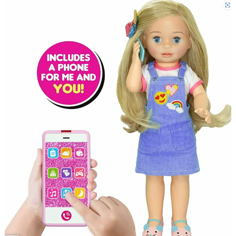 Call Me Chloe Interactive 18" Talking Doll & Phone 30+ Phrases New Kids Toy 3+40