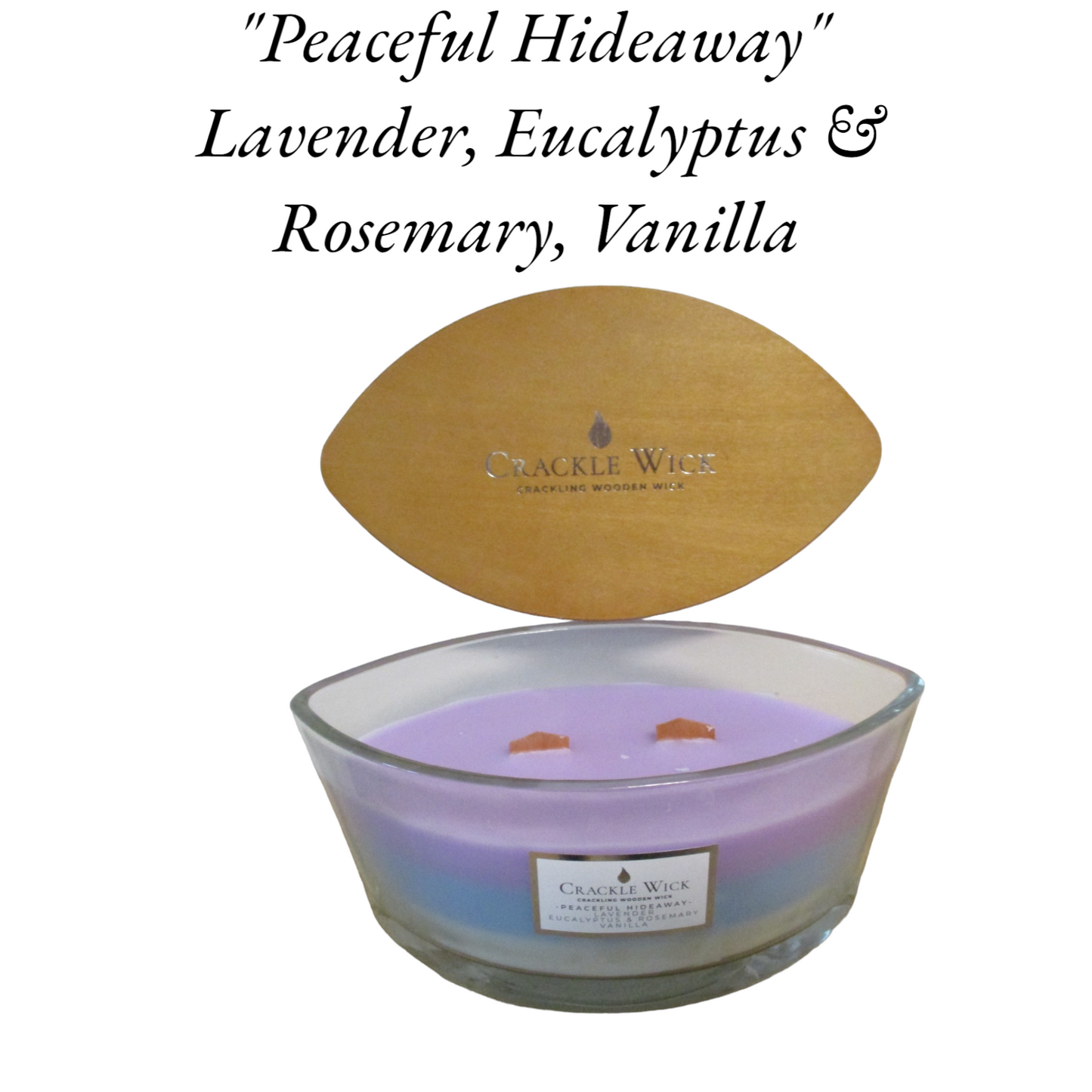Crackle Wick - 485g – Lavender, Eucalyptus & Rosemary, Vanilla