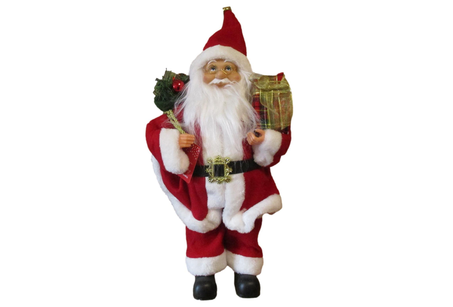 Santa Decoration Soft Plush Standing Figure- Xmas Statue 40cm