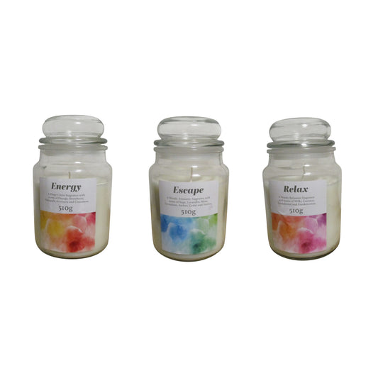 Pure Essence Candle Collection – 510g Clean-Burning Luxury
