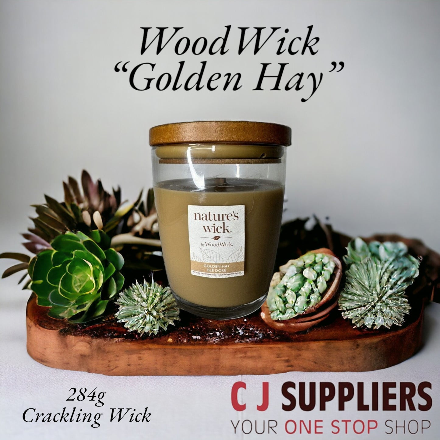 Natures Wick By WoodWick 284g & 433g Candles (Clean Burn)