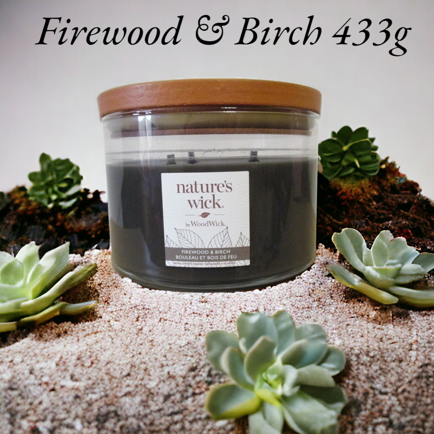 Natures Wick By WoodWick 284g & 433g Candles (Clean Burn)