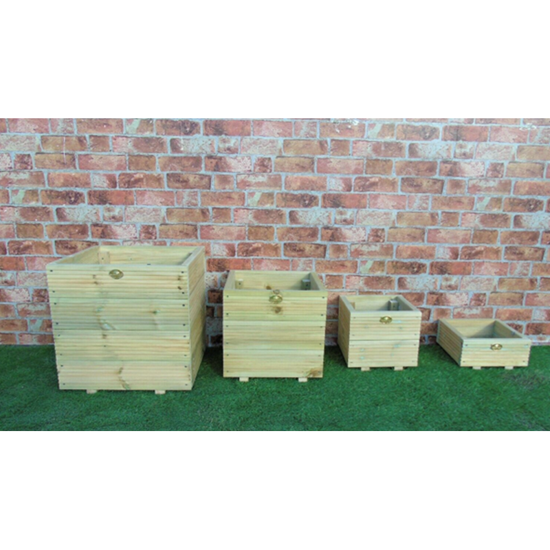 Square Wooden Planters - Decking  / Smooth or Country Style