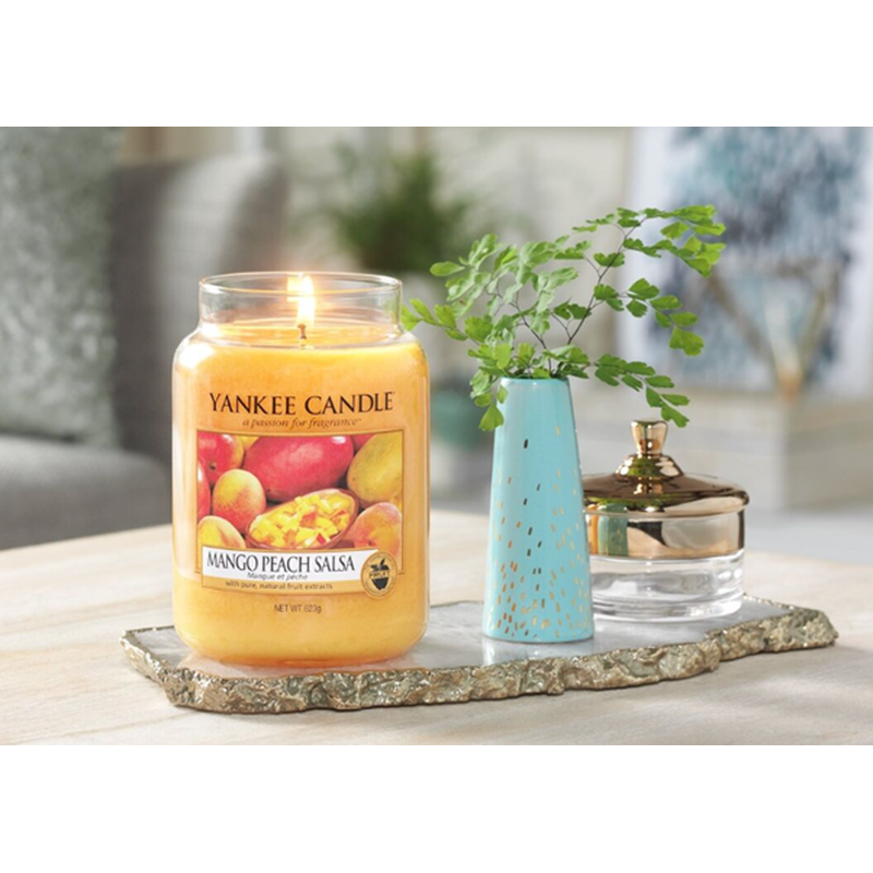 Yankee Candle Scented Large Jar - Mango Peach Salsa - Burn Time 150 Hours 623g