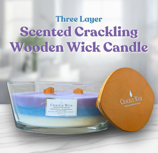 Crackle Wick - 485g – Lavender, Eucalyptus & Rosemary, Vanilla