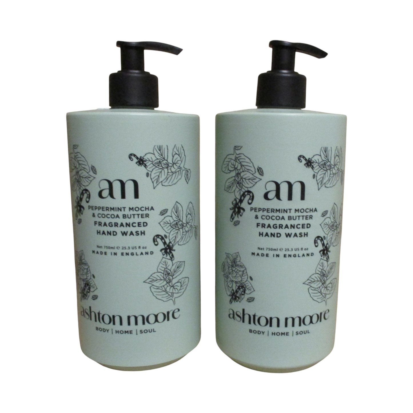 Ashton & Moore London Design - Peppermint Mocha & Cocoa Butter  - Luxury Hand Wash 2 x 750ml Hand Wash