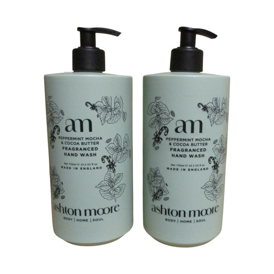 Ashton & Moore London Design - Peppermint Mocha & Cocoa Butter  - Luxury Hand Wash 2 x 750ml Hand Wash
