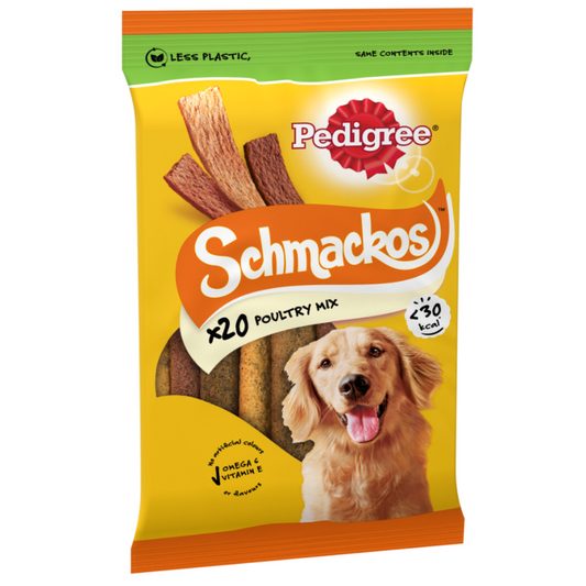 Pedigree Schmackos X 20 - Poultry Mix 144g (9X)