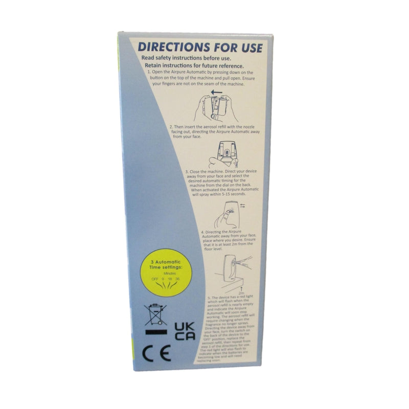 Airpure Air-O-Matic Air Dispenser & 3 x Refill's - Citrus Zing Fragrance