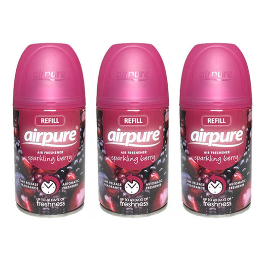 Airpure Air-O-Matic Air Freshener Refill - Sparkling Berry Fragrance x 3