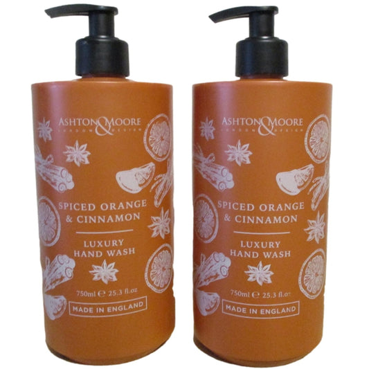 Ashton & Moore London Design - Spiced Orange & Cinnamon - Luxury Hand Wash 2 x 750ml Hand Wash