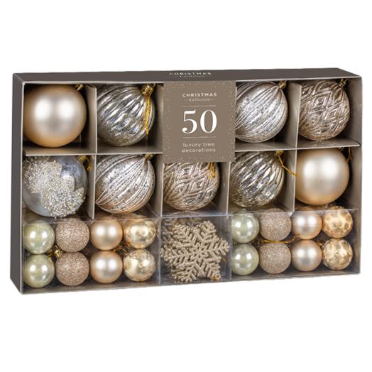 Christmas Tree Decoration Set Of 50 Gorgeous Baubles