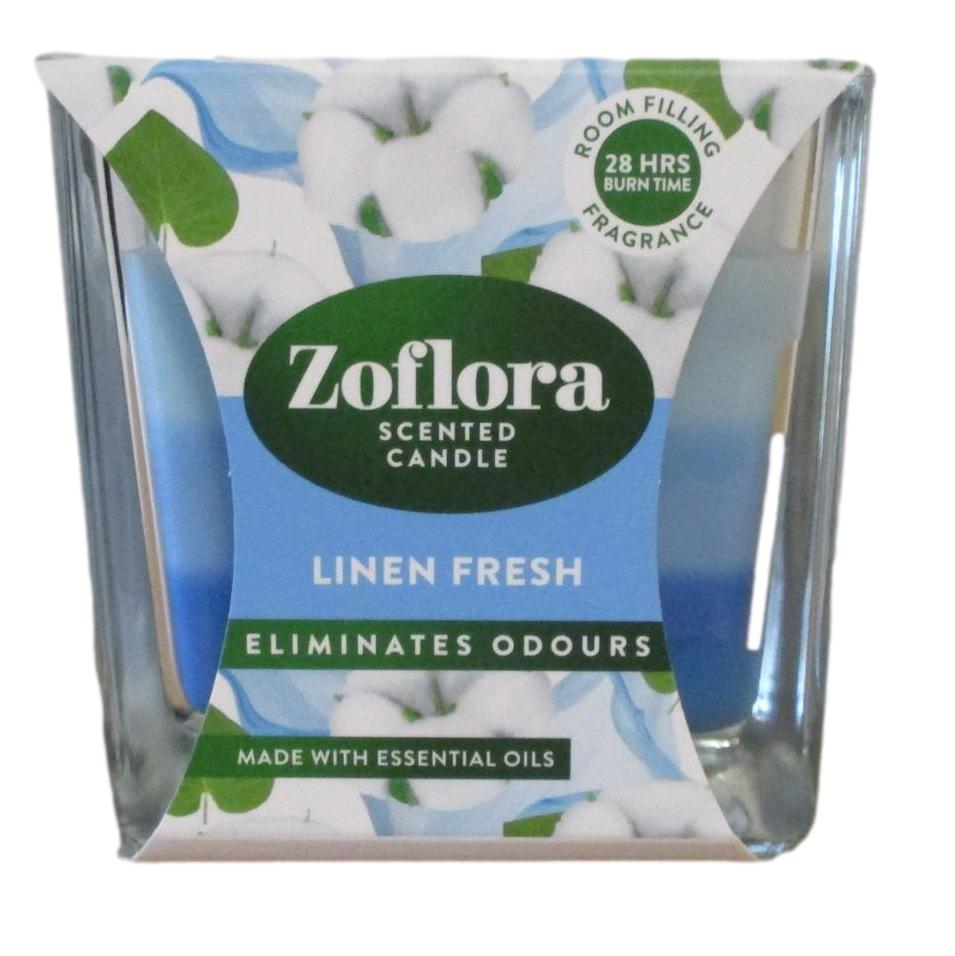 Zoflora Scented Candles - Choice: Midnight Blooms, Rhubarb & Cassis, Linen Fresh