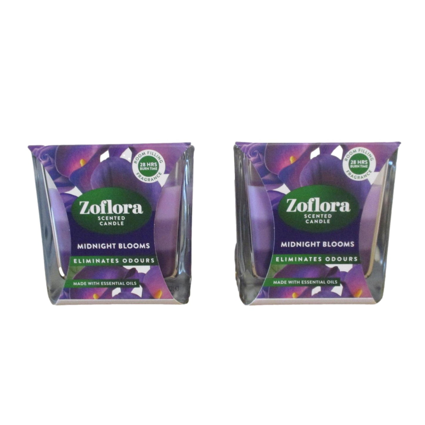 Zoflora Scented Candles - Choice: Midnight Blooms, Rhubarb & Cassis, Linen Fresh