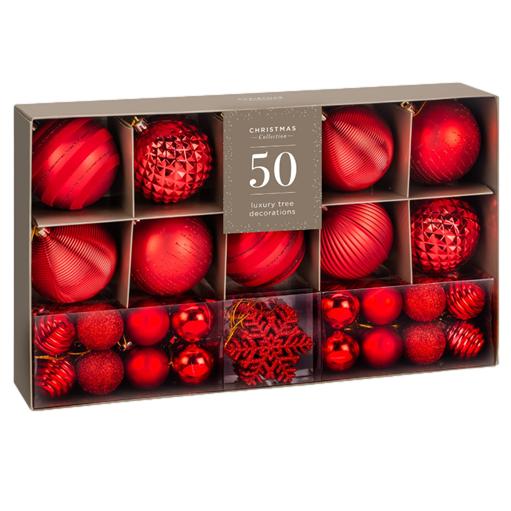 Christmas Tree Decoration Set Of 50 Gorgeous Baubles