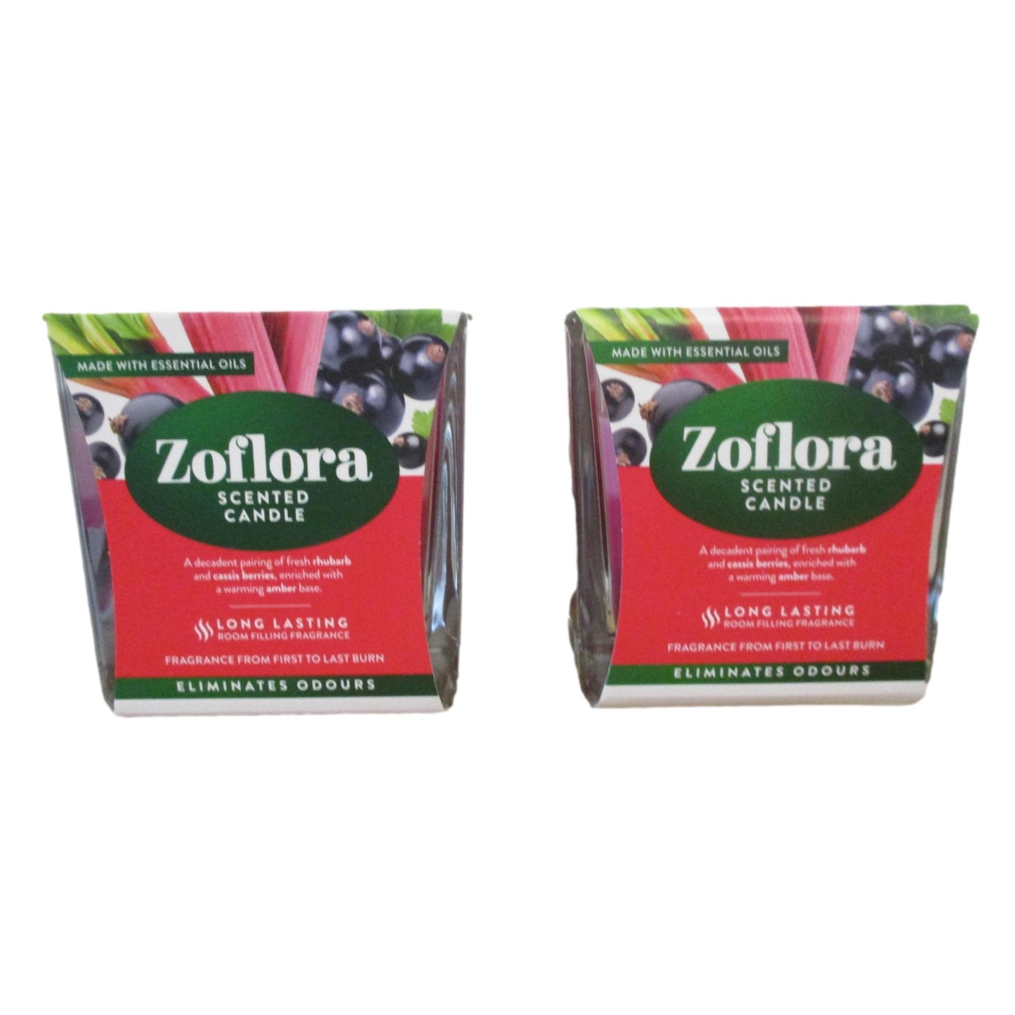 Zoflora Scented Candles - Choice: Midnight Blooms, Rhubarb & Cassis, Linen Fresh